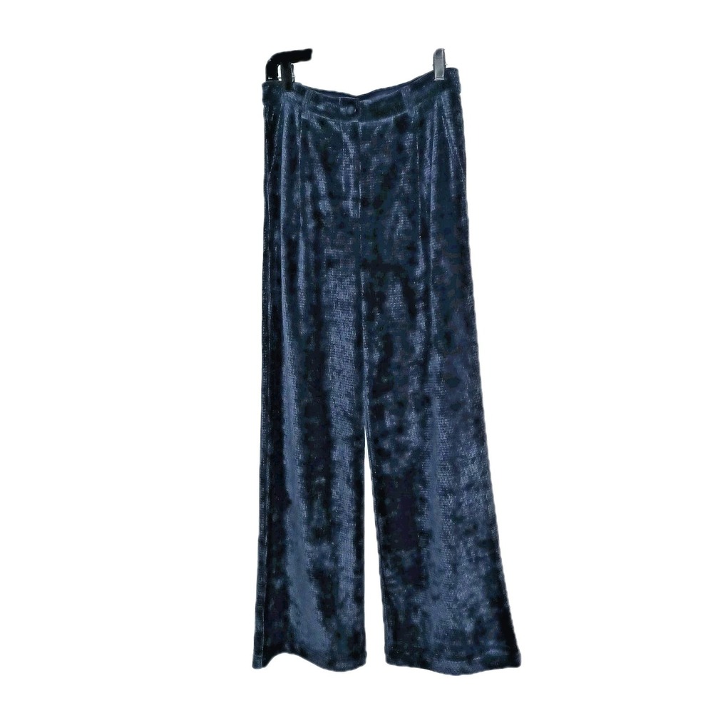 Current Air Los Angeles Navy Blue Velvet Corduroy Wide Leg Pants XS NWT Luxury
